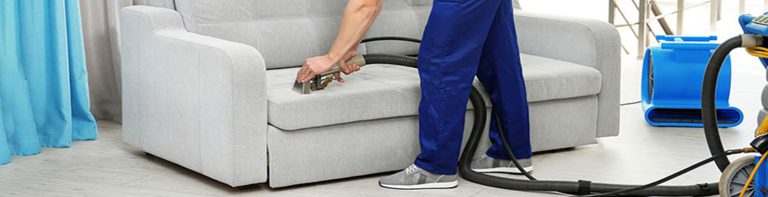 Cleaning the sofa