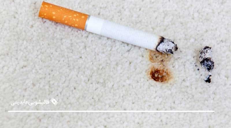 رفوگری فرش سوخته با سیگار