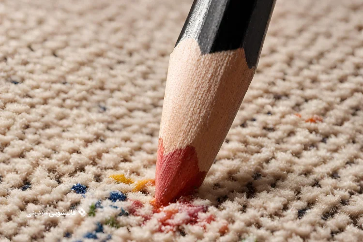 بهترین روش‌های از بین بردن لکه مداد رنگی روی فرش